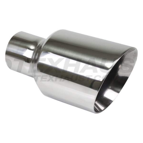 2.50" Inlet Stainless Steel Exhaust Tip Dual Parallel 3" Double Wall Angle 