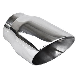 Different Trend® - Hi-Polished Series Stainless Steel Round Angle Cut Double-Wall Exhaust Tip (3" Inlet, 4" Outlet, 6" Length)