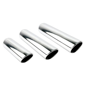 Different Trend® - Texas Series Round Rolled Edge Angle Cut Exhaust Tip (3" Inlet, 3.5" Outlet, 12" Length)