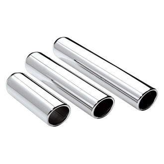 Different Trend® - Texas Series Round Rolled Edge Slant Cut Exhaust Tip (3" Inlet, 3.5" Outlet, 12" Length)