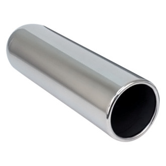 Different Trend® - Texas Series Pencil Round Rolled Edge Straight Cut Exhaust Tip (3" Inlet, 4" Outlet, 12" Length)