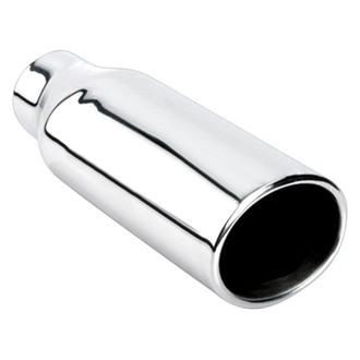 Different Trend® - Hi-Polished Series Stainless Steel Oval Straight Cut Double-Wall Exhaust Tip (3" Inlet, 12" Length)