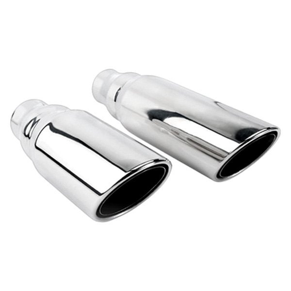 Different Trend® - Hi-Polished Series Stainless Steel Round Double Layer Rolled Edge Angle Cut Exhaust Tip
