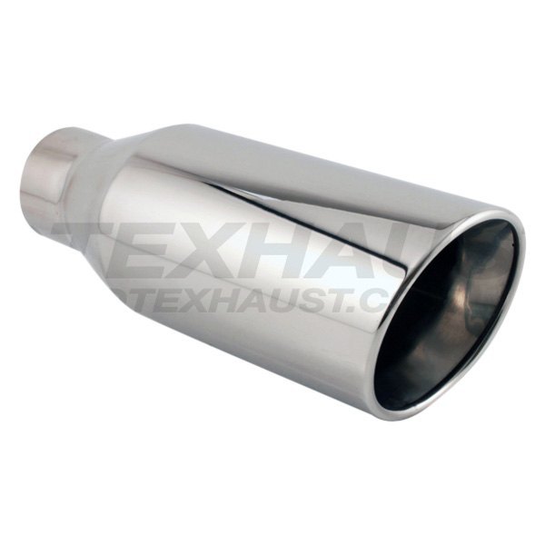 Different Trend® - Hi-Polished Series Stainless Steel Round Rolled Edge Slant Cut Double-Wall Exhaust Tip
