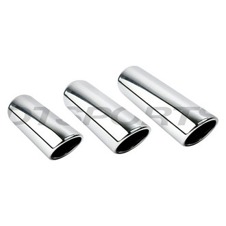 Different Trend® - Texas Series Round Rolled Edge Angle Cut Exhaust Tip (3.5" Inlet, 4" Outlet, 15" Length)