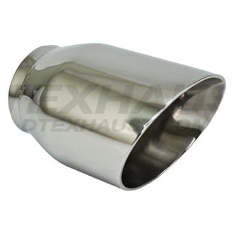 Different Trend® - Hi-Polished Series Stainless Steel Round Angle Cut Double-Wall Exhaust Tip (2.5" Inlet, 3.5" Outlet, 5.5" Length)