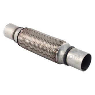 Different Trend® - Flexible Series Stainless Steel Double Braided Exhaust Pipe (2" Inlet, 8" Overall Length)