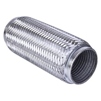 Different Trend® - Flexible Series Stainless Steel Double Braided Exhaust Pipe (2.5" Inlet, 6" Overall Length)