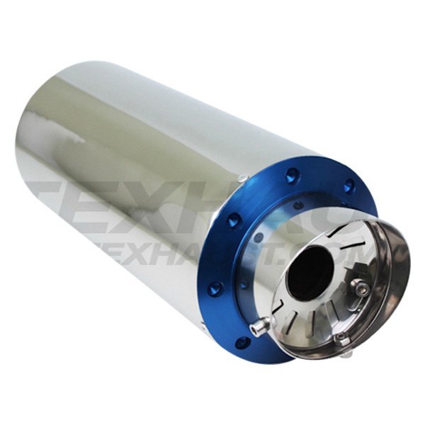 Different Trend® - Hi-Polished Series Stainless Steel Round Blue Exhaust Muffler