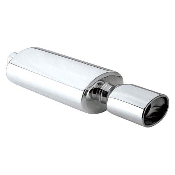 Different Trend® - Hi-Polished Series Stainless Steel Oval Silver Exhaust Muffler