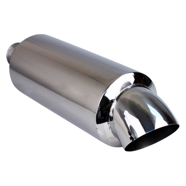 Different Trend® - Hi-Polished Series Stainless Steel Round Silver Exhaust Muffler