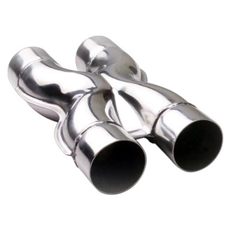 Different Trend® - Stainless Steel Polished X-Pipe (3" Inlet, 3" Outlet, 13" Overall Length)