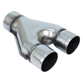 Different Trend® - 409 SS Polished Y-Pipe (2" Inlet, 2" Outlet, 10" Overall Length)