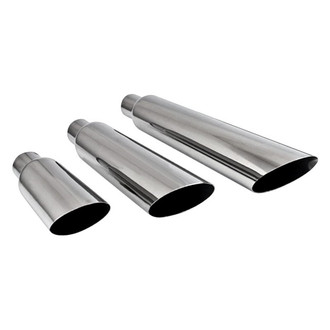 Different Trend® - Texas Series Round Angle Cut Exhaust Tip (2.5" Inlet, 3.5" Outlet, 18" Length)