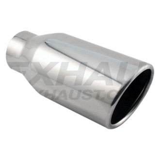 Different Trend® - Texas Series Round Rolled Edge Slant Cut Exhaust Tip (2.5" Inlet, 4" Outlet, 9" Length)