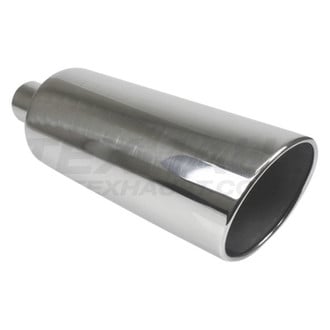 Different Trend® - Diesel Series Round Rolled Edge Slant Cut Exhaust Tip (2.5" Inlet, 6" Outlet, 18" Length)