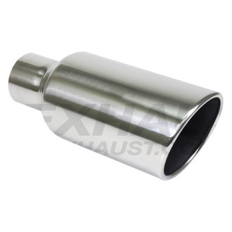 Different Trend® - Diesel Series Round Rolled Edge Slant Cut Exhaust Tip (3" Inlet, 5" Outlet, 12" Length)