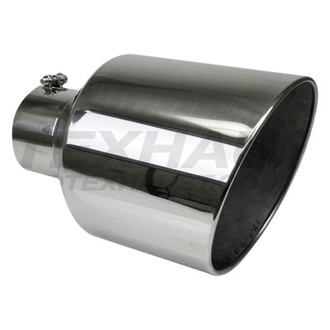 Different Trend® - Diesel Series Round Rolled Edge Slant Cut Exhaust Tip (4" Inlet, 10" Outlet, 15" Length)