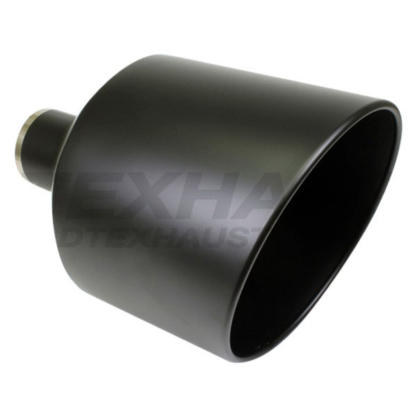 Different Trend® - Black Powder Coated Series Round Rolled Edge Slant Cut Exhaust Tip