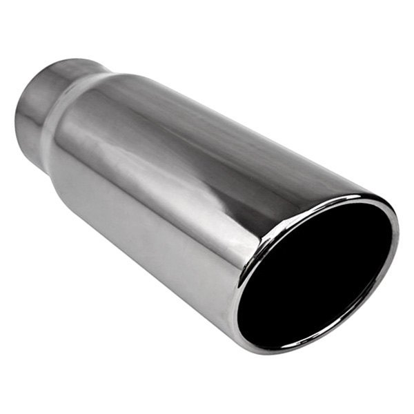 Different Trend® - Black Chrome Series Round Rolled Edge Angle Cut Exhaust Tip