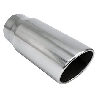 Different Trend® - Diesel Series Oval Rolled Edge Angle Cut Weld-On Exhaust Tip (4" Inlet, 5" Outlet, 12" Length)