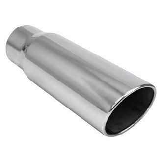 Different Trend® - Diesel Series Oval Rolled Edge Angle Cut Weld-On Exhaust Tip (4" Inlet, 5" Outlet, 15" Length)