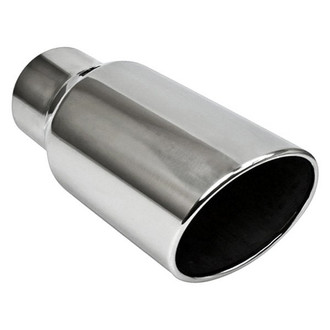 Different Trend® - Diesel Series Oval Rolled Edge Angle Cut Weld-On Exhaust Tip (4" Inlet, 7" Outlet, 15" Length)