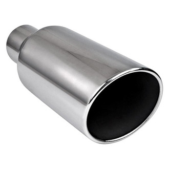 Different Trend® - Diesel Series Oval Rolled Edge Angle Cut Weld-On Exhaust Tip (4" Inlet, 7" Outlet, 18" Length)