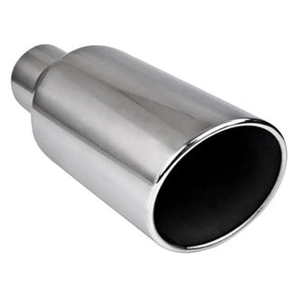 Different Trend® - Diesel Series Oval Rolled Edge Angle Cut Weld-On Exhaust Tip (5" Inlet, 10" Outlet, 18" Length)