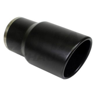 Different Trend® - Black Powder Coated Series Round Rolled Edge Slant Cut Exhaust Tip (5" Inlet, 6" Outlet, 12" Length)