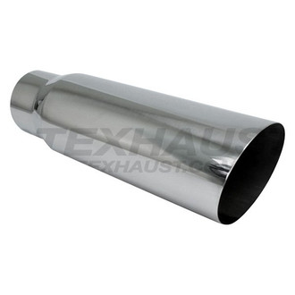 Different Trend® - Diesel Series Round Angle Cut Weld-On Exhaust Tip (5" Inlet, 6" Outlet, 18" Length)