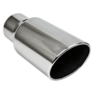 Different Trend® - Diesel Series Oval Rolled Edge Angle Cut Weld-On Exhaust Tip (5" Inlet, 7" Outlet, 15" Length)