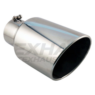 Different Trend® Q9-508015RSL - Diesel Series Rolled Edge Slant Cut Exhaust Tip (5" Inlet, 8" Outlet, 15" Length)