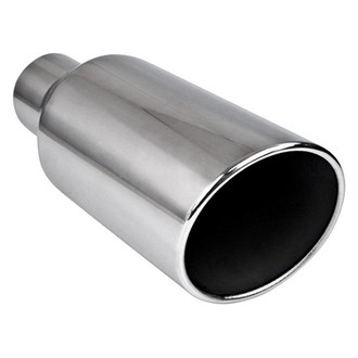 Different Trend® - Diesel Series Oval Rolled Edge Angle Cut Weld-On Exhaust Tip (5" Inlet, 8" Outlet, 18" Length)