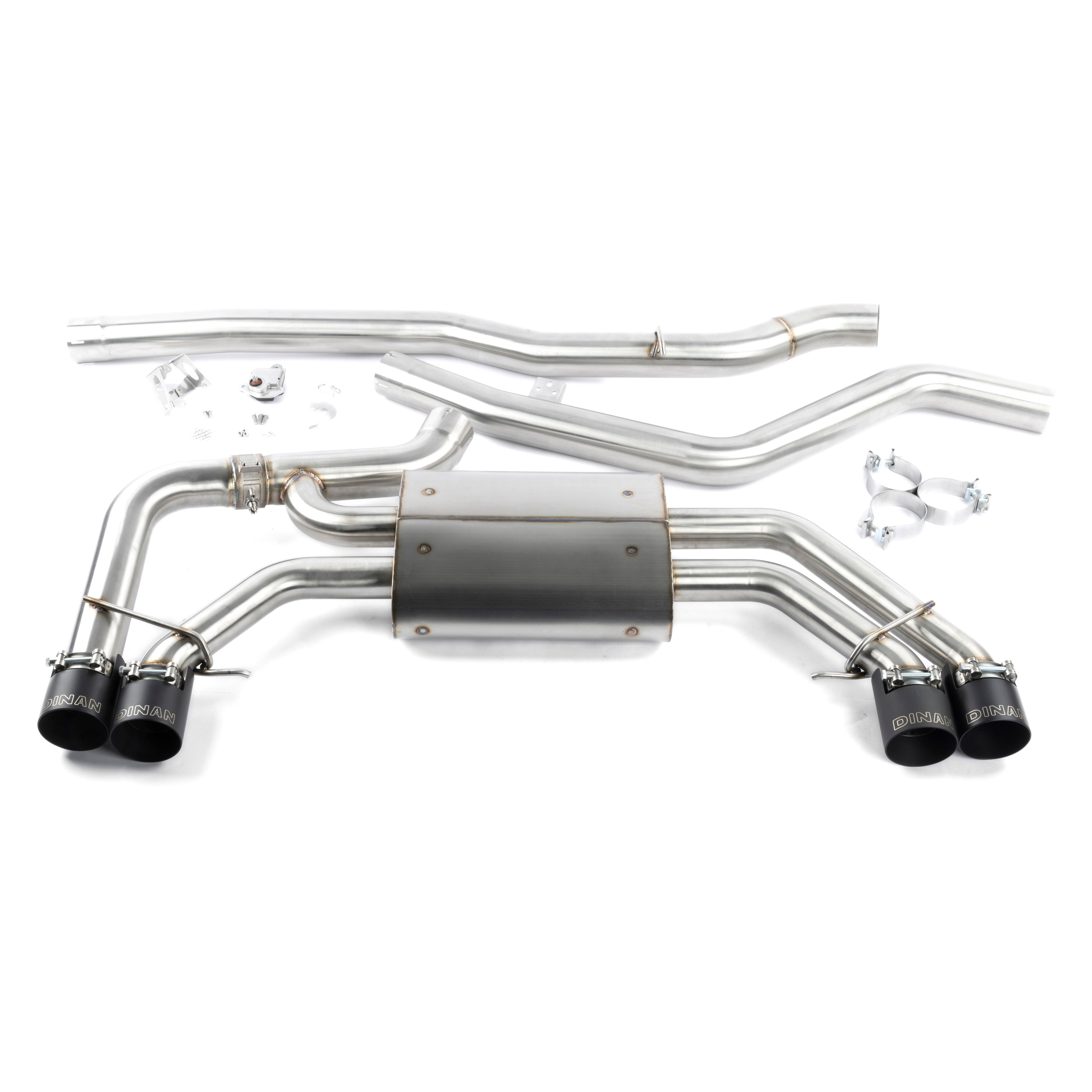 Dinan® D660-0099-BLK - Free Flow™ 304 SS Valved Cat-Back Exhaust