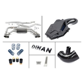 Dinan® - Free Flow™ 304 SS Axle-Back Exhaust with Air Intake, Spring Set, ZF8 Pedal Pads with Quad Rear Exit