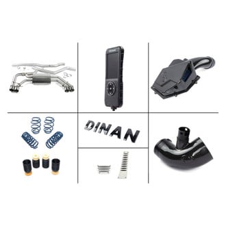 Dinan® - Free Flow™ 304 SS Axle-Back Exhaust with DINANFLASH Handheld, Air Intake, Spring Set, ZF8 Pedal Pads with Quad Rear Exit