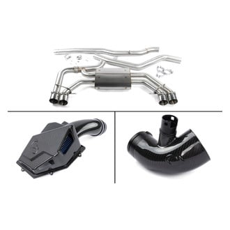 Dinan® - Free Flow™ 304 SS Axle-Back Exhaust with Air Intake with Quad Rear Exit