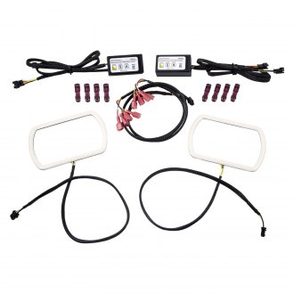 Diode Dynamics® - Switchback Rounded Rectangle White/Amber LED Halo Kit