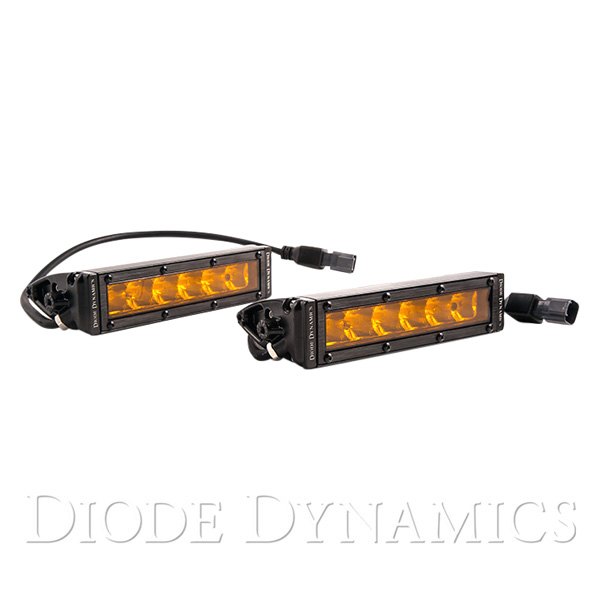 Diode Dynamics® - Stage Series Custom SAE/DOT 6" 2x26.6W Driving Beam Amber LED Light Bars