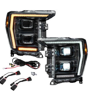 Diode Dynamics® - Elite Series Driver and Passenger Side Black Sequential DRL Bar Projector LED Headlights