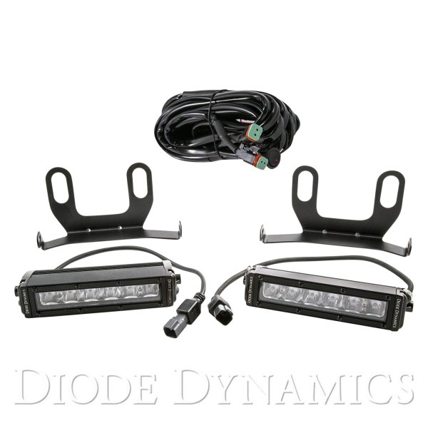 Diode Dynamics® - Fog Light Location Stage Series 6" 2x26.6W Wide Beam Amber LED Light Bar Kit