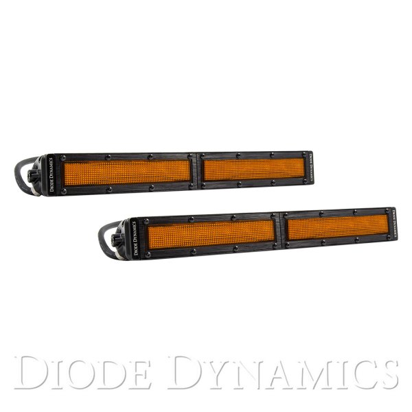 Diode Dynamics® - Stage Series Custom SAE/DOT 12" 2x58.8W Flood Beam Amber LED Light Bars