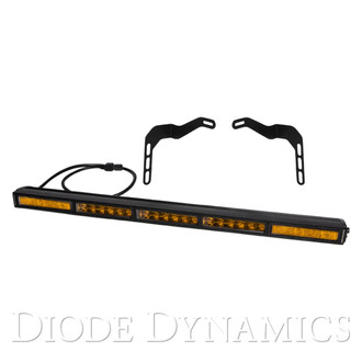Diode Dynamics® - Lower Grille Opening Mounted Stage Series Stealth 30" 137.2W Combo Beam Amber LED Light Bar Kit