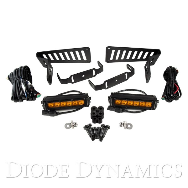 Diode Dynamics® - Cowl Stage Series 6" 2x26.6W Driving Beam Amber LED Light Bar Kit