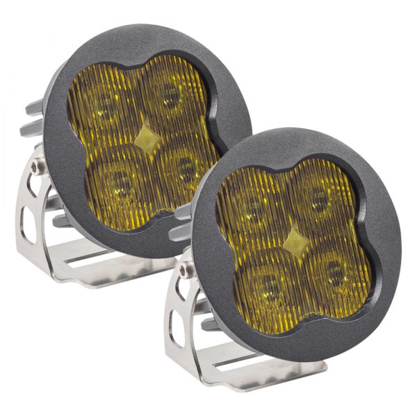 Diode Dynamics® - Stage Sport Series SAE 3" 2x14.5W Round Fog Beam Yellow LED Lights
