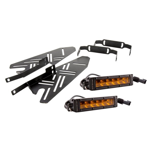Diode Dynamics® - Fog Light Location Stage Series 6" 2x26.6W Driving Beam Amber LED Light Bar Kit, Full Set