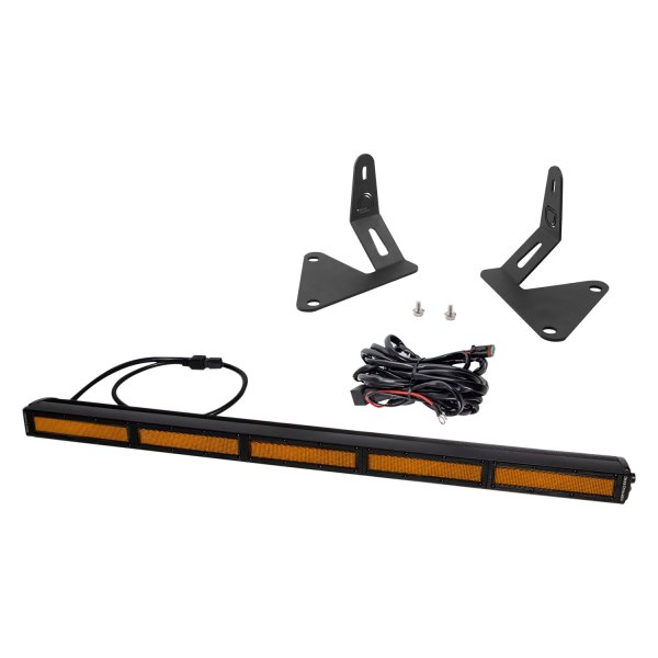 Diode Dynamics® - Lower Grille Opening Stage Series Stealth 30" 137.2W Flood Beam Amber LED Light Bar Kit, Full Set