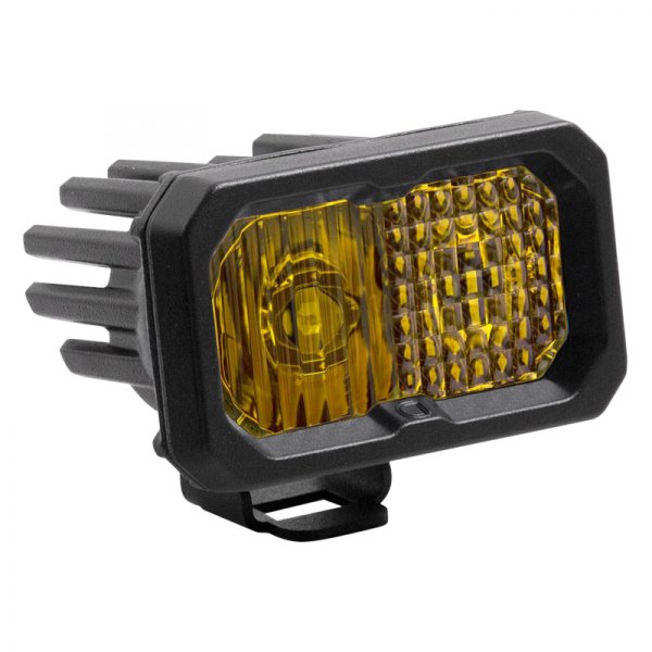 Diode Dynamics® - Stage Sport Standard Series 2" 7.7W Combo Beam Yellow LED Light, with Amber Backlight