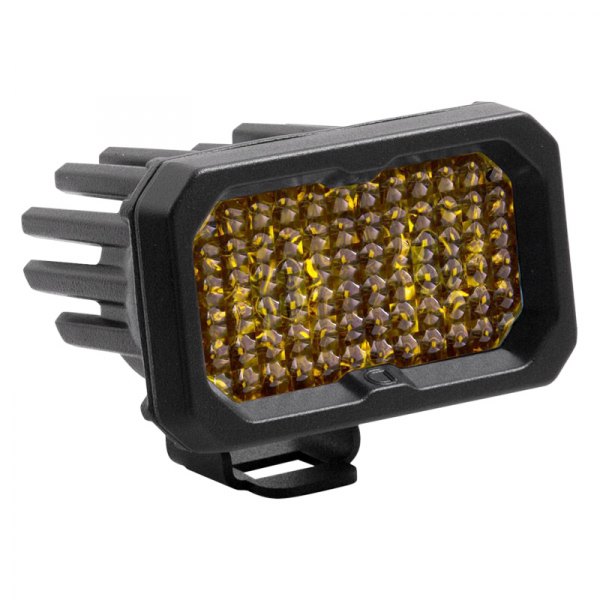 Diode Dynamics® - Stage Sport Standard Series 2" 7.7W Flood Beam Yellow LED Light, with Amber Backlight